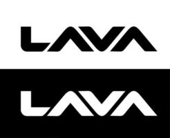 lava merk logo telefoon symbool ontwerp Indië mobiel vector illustratie zwart en wit