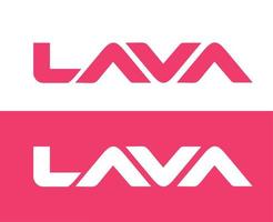 lava merk logo telefoon symbool ontwerp Indië mobiel vector illustratie roze en wit