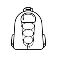 gemakkelijk lineair sport- toerist rugzak icoon geïsoleerd Aan wit achtergrond. modern rugzak voor reizen en sport. insigne, embleem, logo voor apps en websites. vector illustratie
