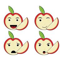 vector emoji appel wit achtergrond