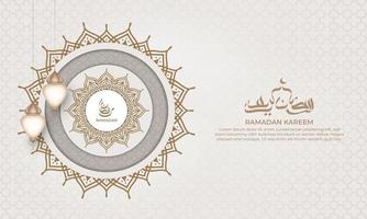 Ramadan achtergrond met mandala voor groet kaart , poster vector