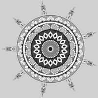 circulaire bloemmotief in de vorm van mandala, decoratief ornament in oosterse stijl, sier mandala ontwerp achtergrond gratis vector