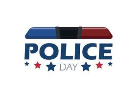 Politie dag logo. tekenfilm stijl. vector