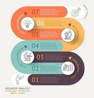 zakelijke infographics tijdlijn sjabloon achtergrond. vector illustratie.