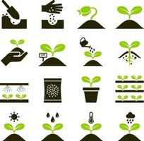 plant pictogrammen. vector illustraties.