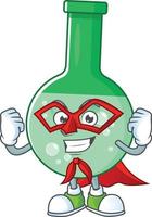 groen chemisch fles tekenfilm karakter vector