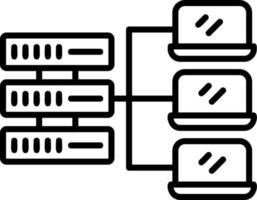 lokaal Oppervlakte netwerk server icoon vector