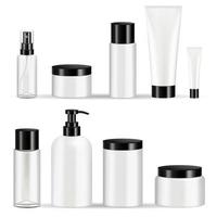 cosmetische flessen verpakking set vectorillustraties. vector