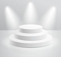 podium met spotlight vectorillustraties. vector