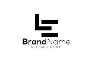 minimalistische brief l e logo ontwerp sjabloon vector