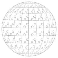 puzzel bal sjabloon achtergrond. vector illustraties.