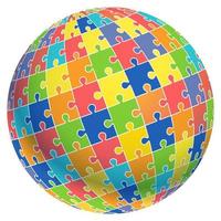 puzzel bal sjabloon achtergrond. vector illustraties.