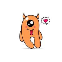 schattig illustratie monsters ontwerp mascotte kawaii vector