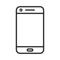 smartphone icoon vector illustratie ontwerp met lijn stijl zwart en wit