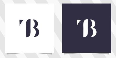 brief tb bt logo ontwerp vector