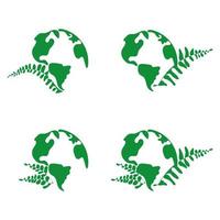 groen planeet aarde silhouet. aarde dag. ecologie concept, logo. vector illustratie.