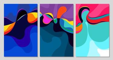 vector kleurrijk abstract vloeistof en vloeistof achtergrond modern minimalistische voor zomer