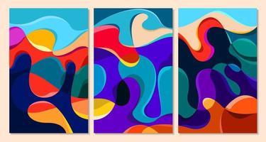 vector kleurrijk abstract vloeistof en vloeistof achtergrond modern minimalistische voor zomer