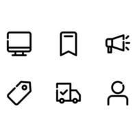 e-commerce icon pack vector