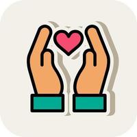 hand- Holding hart vector icoon ontwerp