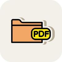 het dossier pdf vector icoon ontwerp