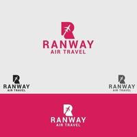 runway logo vector ontwerpsjabloon