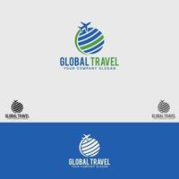 global-travel logo vector ontwerpsjabloon