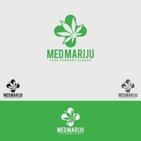 med-marihuana logo ontwerp ontwerpsjabloon vector