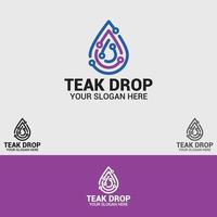 tech drop logo ontwerpsjabloon vector