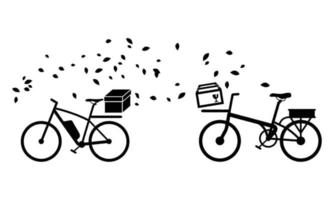 vrij vector op de fiets en fiets illustratie