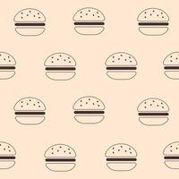 Hamburger tekening voedsel vector illustratie