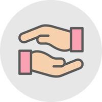 handen helpen vector icoon ontwerp