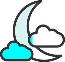 wolk maan vector icoon ontwerp
