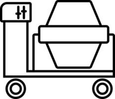 gebouw cement, cement menger lijn vector ontwerp van bouw, presentatie sjabloon voor website banier en landen bladzijde kop, tijdlijn, infographics - vector Aan wit achtergrond