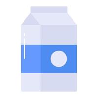 mooi icoon van melk pakket in bewerkbare stijl, beschikbaar melk pakket vector