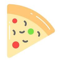 een icoon van pizza plak is omhoog voor premie gebruiken, bewerkbare stijl vector
