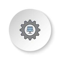 ronde knop voor web icoon, instelling, zonne. knop banier ronde, insigne koppel voor toepassing illustratie Aan wit achtergrond vector
