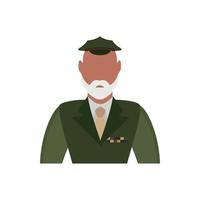 een soldaat met groen leger uniform vector