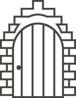 kasteel, deur, icoon in modieus schets stijl geïsoleerd Aan wit achtergrond. deur symbool voor uw web plaats ontwerp, logo, app, ui. vector illustratie, eps10. - vector Aan wit achtergrond
