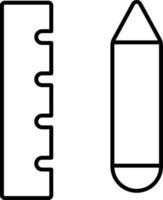 lijn vector icoon het opstellen van hulpmiddelen, tekening hulpmiddelen. schets vector icoon Aan wit achtergrond