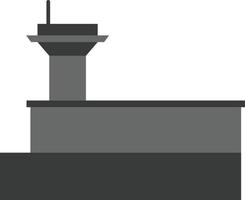 stations van openbaar vervoer - vector illustratie. luchthaven. controle toren en terminal gebouw - vector.