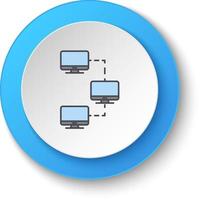 ronde knop voor web icoon. computer, lan. knop banier ronde, insigne koppel voor toepassing illustratie Aan wit achtergrond vector