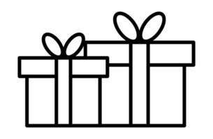 schets Kerstmis geschenk icoon illustratie vector symbool. vector icoon