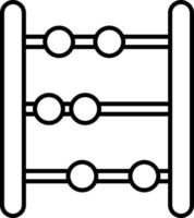 lijn vector icoon telraam, tellen. schets vector icoon Aan wit achtergrond