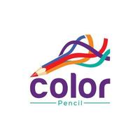 creatief en modern kleur potlood icoon vector ontwerp illustratie voor bedrijf.