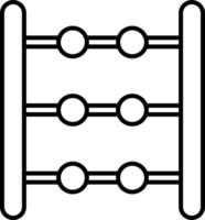 lijn vector icoon telraam, tellen. schets vector icoon Aan wit achtergrond