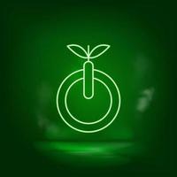 ecologie en milieu neon vector icoon. opslaan de wereld, groen neon, groen achtergrond