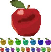 pixel kunst appel illustratie vector