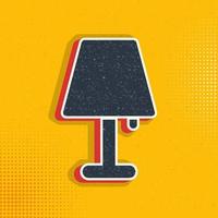 lamp knal kunst, retro icoon. vector illustratie van knal kunst stijl Aan retro achtergrond