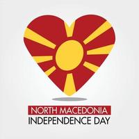 noorden Macedonië onafhankelijkheid dag en hol na nezavisnosta banier ontwerp vector